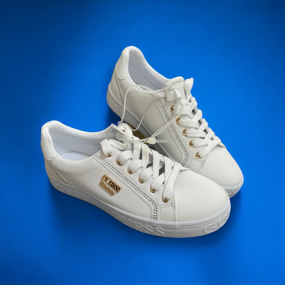 Guess White Sports With Bling! Size 7.5